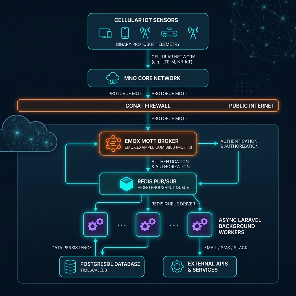 MQTT Low-Bandwidth IoT System Architecture