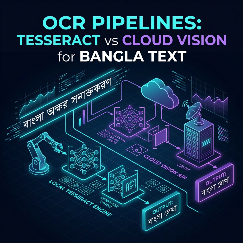 OCR Pipelines: Tesseract vs Cloud Vision for Bangla Text