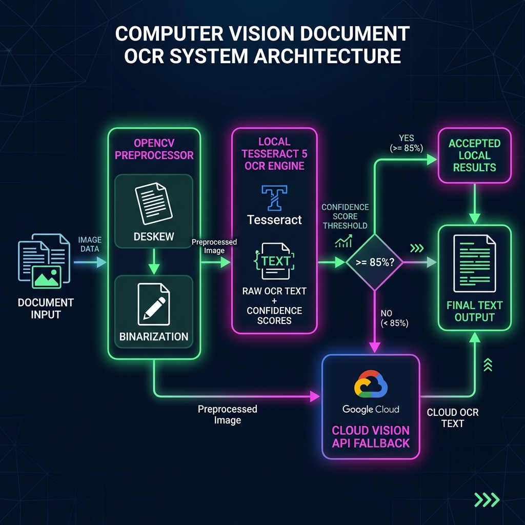 OCR Hybrid Pipeline Architecture for Bangla Text