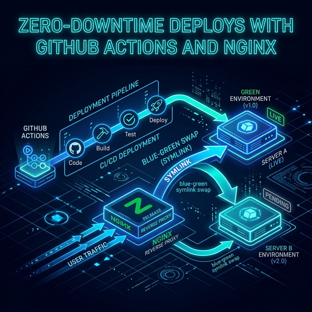 Zero-Downtime Deploys with GitHub Actions and Nginx