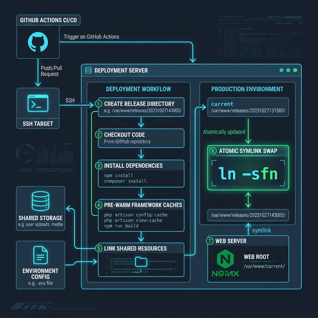 Zero Downtime Blue Green VPS Deployment Pipeline